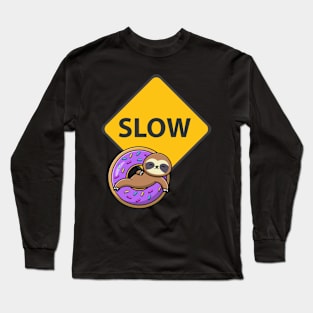 Donut Sloth Long Sleeve T-Shirt